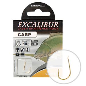 Carlige Legate EnergoTeam Excalibur Carp Classic Gold 10Buc/Plic