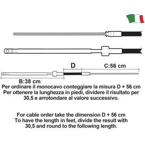 Cablu de guvernare - M66 Ultraflex
