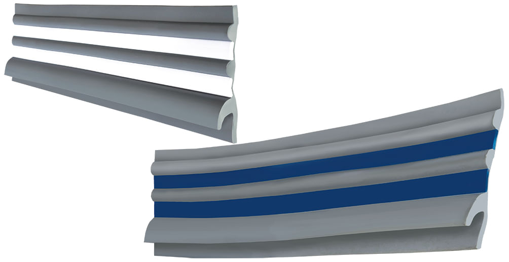 Profil Fender din PVC cu insertii de culoare