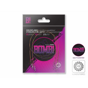 Struna Otel cu Vartej si Agrafa Delphin BOMB 49 Stainless Steel Leader 2buc/plic