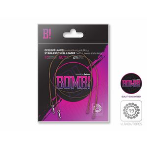 Struna Otel cu Vartej Delphin BOMB 49 Stainless Steel Leader 2buc/plic