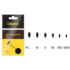 Stopper Silicon Delphin Olive Rubber 10buc/plic