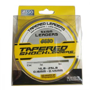 Fir Asso Tapered Shock Leader Clear 0.16/0.45mm 15m/75 m