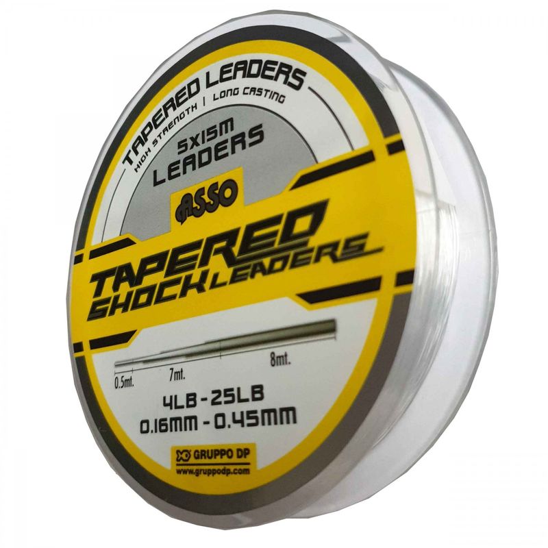 Fir-Asso-Tapered-Shock-Leader-Clear-0.16-0.45mm-15m