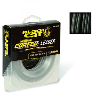 Fir Black Cat Rubber coated Leader Grey 20m