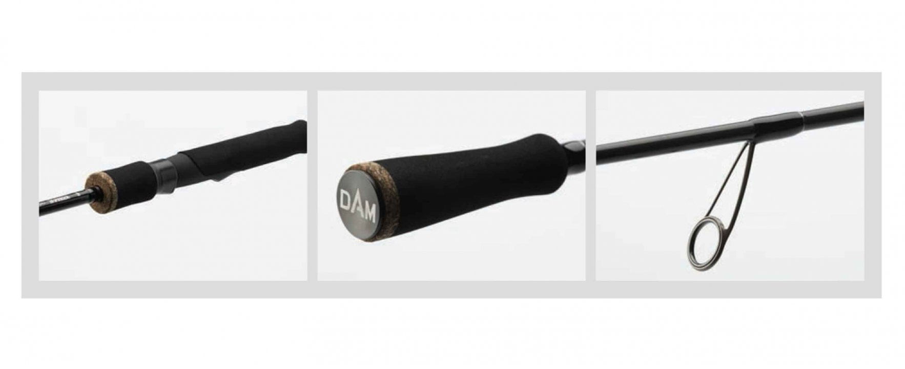 DAM Spinnrute YAGI Light Jig - 5-26g Wurfgewicht, 2-teilig, IM8 Carbon, K-Ringe (schwarz/silber)