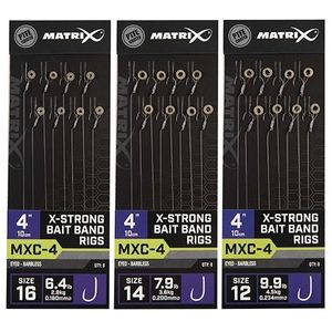 Riguri Matrix MXC-4 Barbless X-Strong Bait Band Rigs, 10cm, 8buc/plic