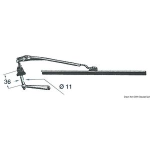 Stergator de parbriz actionat manual 280mm