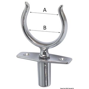 Furchet din alama cromata 12mm