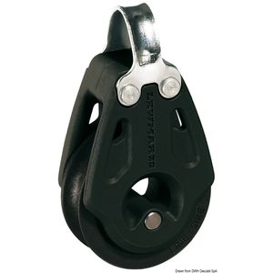 Scripete negru simplu fix Lewmar Ø 30 mm