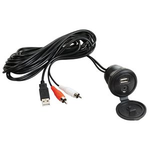 Cablu auxiliar USB-AUX cu panou etans pentru Radio M3-TFT