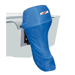 Husa motor barca Full Body GFN poliester Denier 300 gri  / Denier 600 albastru 60x35x130cm pentru motoare 8-30CP