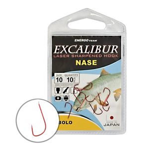 Carlige EnergoTeam Excalibur Nase Bolo Red 10buc/plic