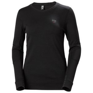 Bluza dama Helly Hansen Lifa Merino Base Layer Crewneck, neagra, XS